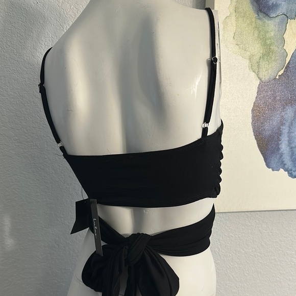 Lulus Black Sleeveless Wrap Camisole - Picture 5 of 9